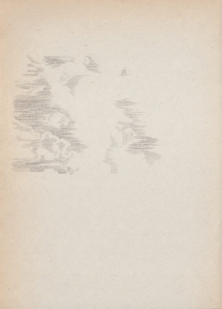 Zeichnung 3 der Serie Erscheinung, Durchschlagzeichnung auf Papier