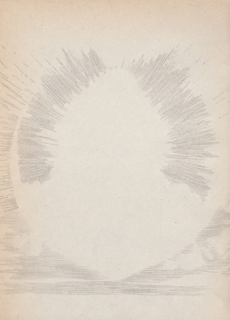 Zeichnung 4 der Serie Erscheinung, Durchschlagzeichnung auf Papier