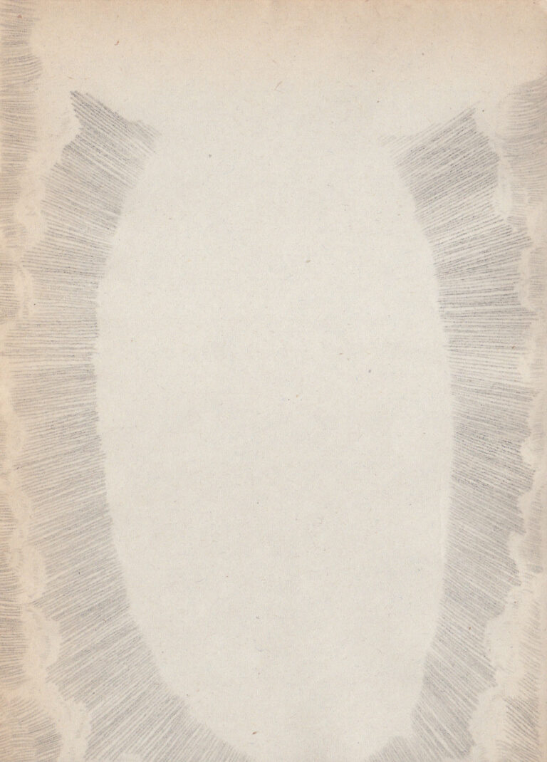 Zeichnung 14 der Serie Erscheinung, Durchschlagzeichnung auf Papier