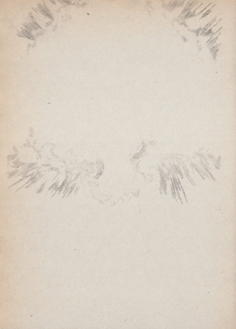Zeichnung 9 der Serie Erscheinung, Durchschlagzeichnung auf Papier